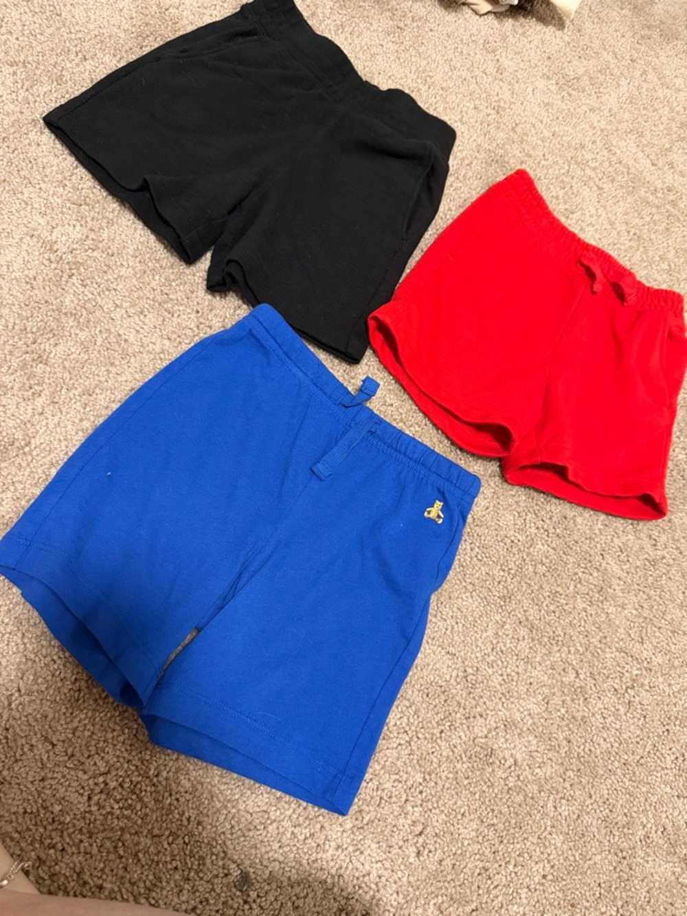 Classic Knit Shorts - Blue, Red & Black
